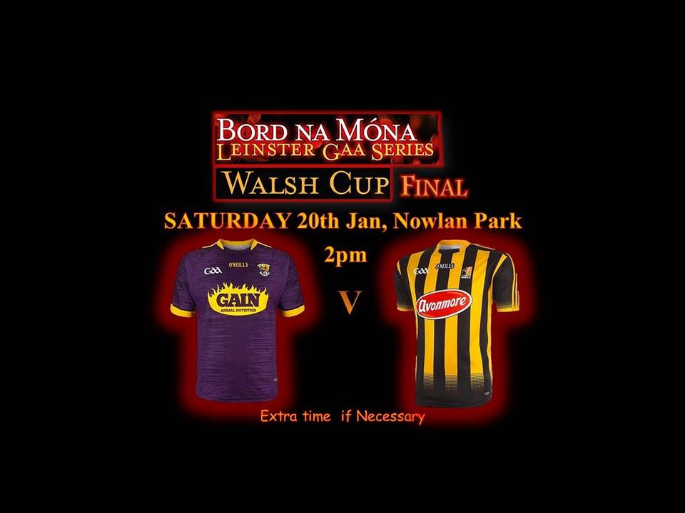 Walsh Cup Final Confirmed for this Saturday 20th January, Nowlan Park