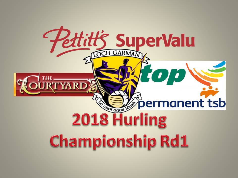 Wexford GAA Round 1 Hurling Championship Fixtures Update, please note venue changes for Sunday