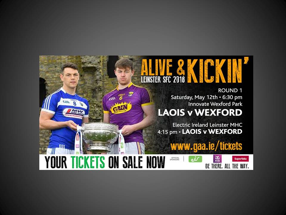Footballers take on Laois, Get your tickets NOW