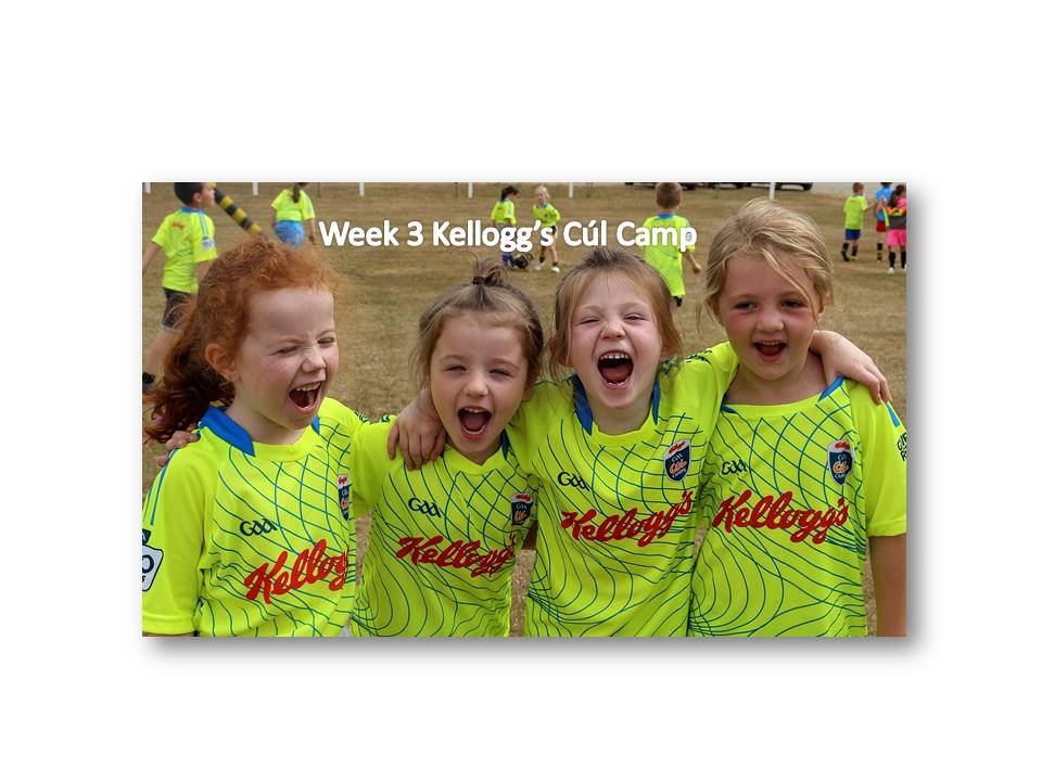 Week 3 of the Summer Kellogg’s Cúl Camps and over 1000 young Wexford GAA Stars enjoying another action packed week