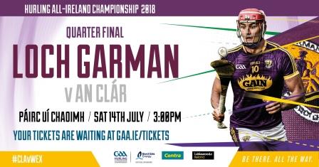 Reminder of advance purchase of Wexford V Clare Tickets  of €30 ends tonight, €35 on match day. Tickets available SuperValu & Centra