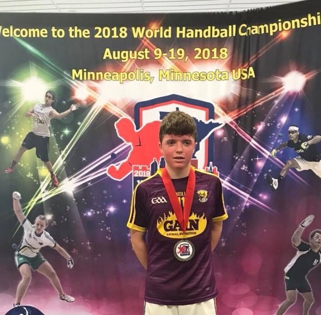 Wexford’s Mark Doyle wins U-15 silver medal in World Handball Championship