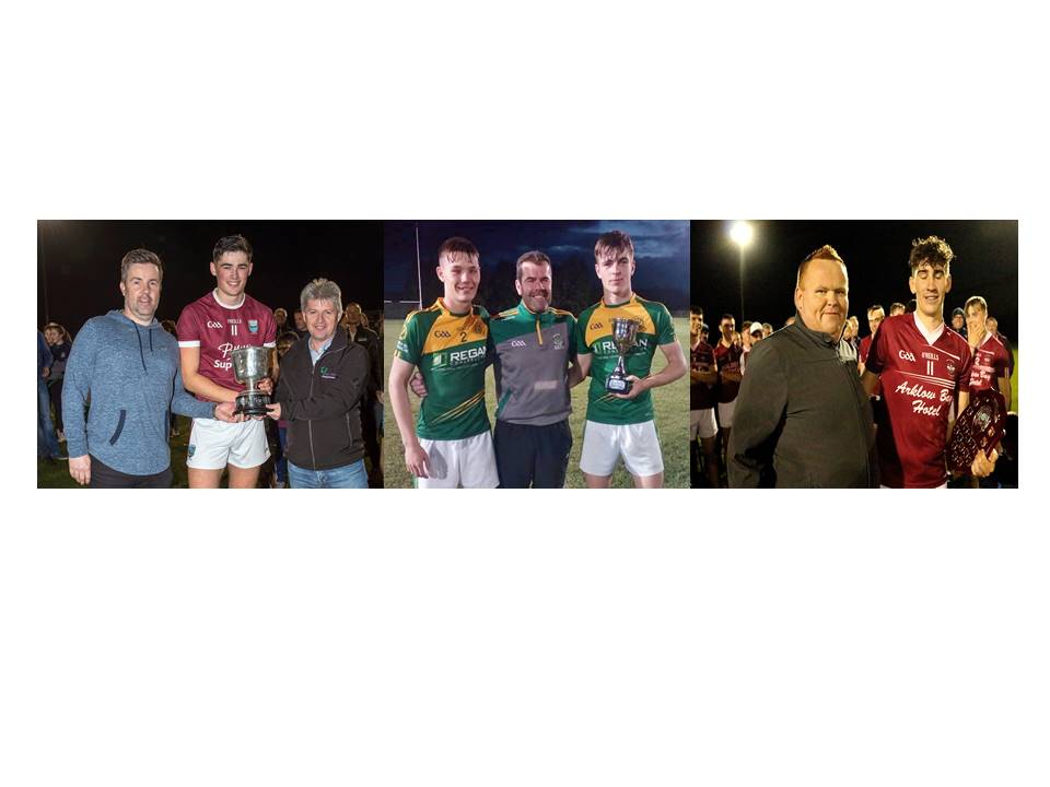 St Martins Div 1, HWH Bunclody Div 2  and Liam Mellows Div 4 Winners of 2018 U-20 Hurling