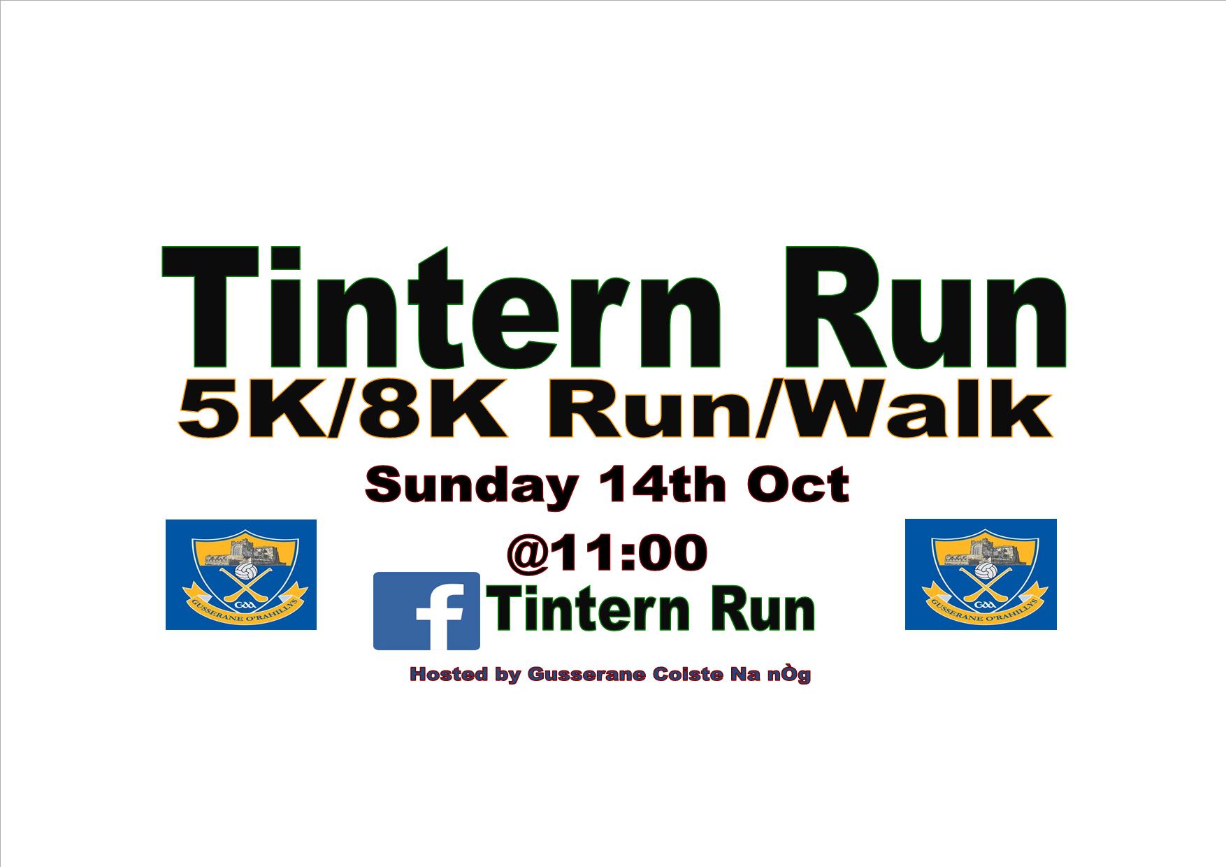 Tintern Run 5k/8k Run/Walk Sunday 14th Oct