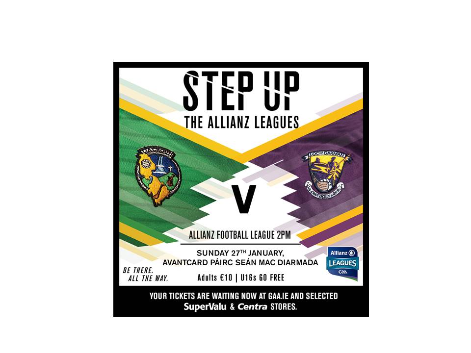 Wexford Senior Football Team named for opening Round of Allianz Football League This Sunday against Leitrim