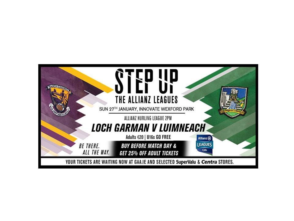 Wexford’s Starting 15 announced for Opening Round of AHL against Limerick in Innovate Wexford Park