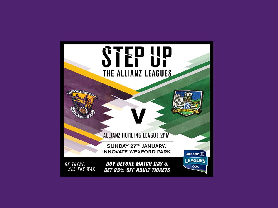 Allianz League Tickets for Wexford Fixtures Now On Sale