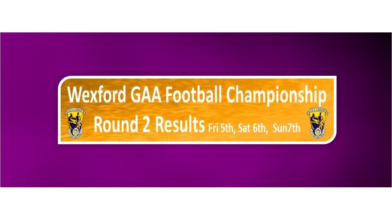 Round 2 of a big weekend of Wexford GAA Club Football comes to end, Check out full results of all games here