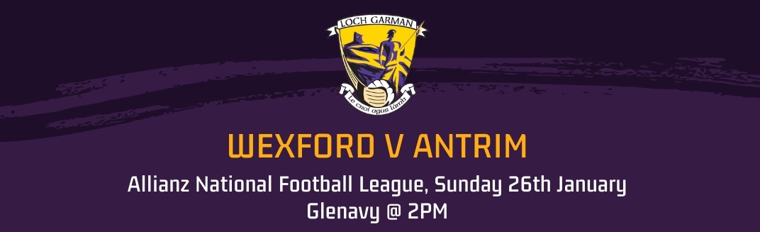 The Wexford Senior Football Team to Face Antrim in Glenavy Today in Rd 1 Allianz Football League