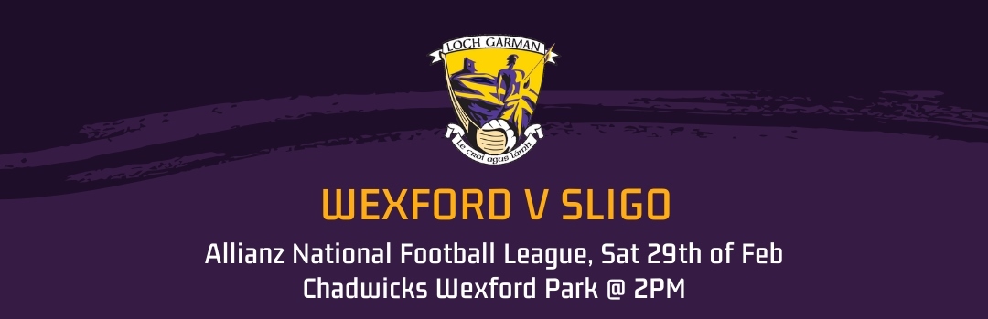 Wexford Senior Football Team to play Sligo this Saturday in Chadwicks Wexford Park