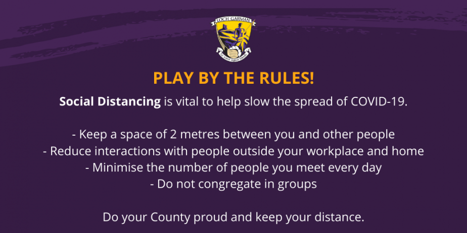 Wexford GAA message on Social Distancing
