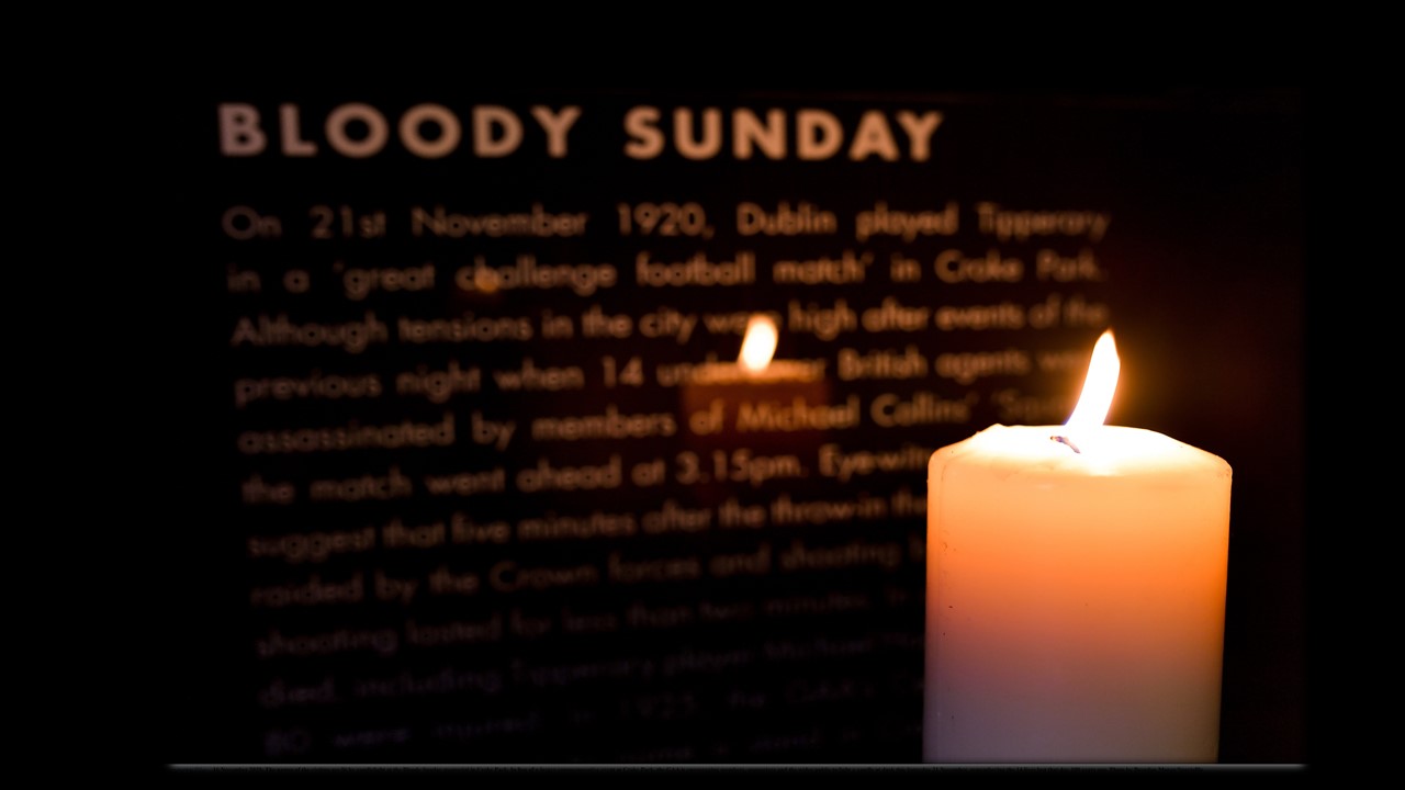 Today marks the 100th anniversary of the Bloody Sunday Killings at Croke Park, We Cant gather together, So we are asked to remember from afar