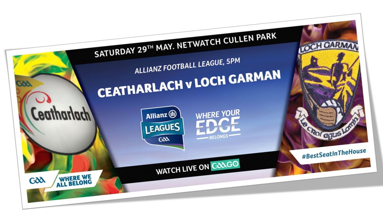 Wexford Senior Footballers Take on Neighbours Carlow This Saturday in Rd 3 of the Allianz Football League