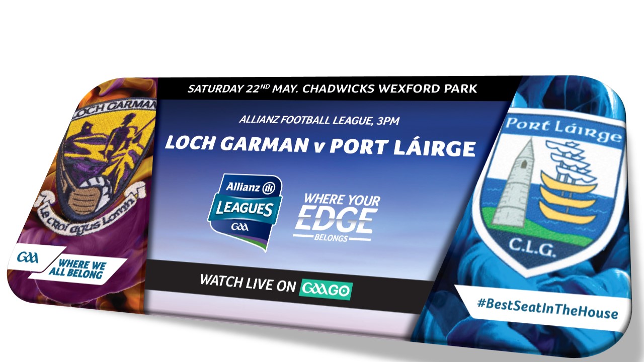 Allianz Football League, Download your Online programme here, Wexford v Waterford Chadwicks Wexford Park, Sat 22nd Throw in 3pm