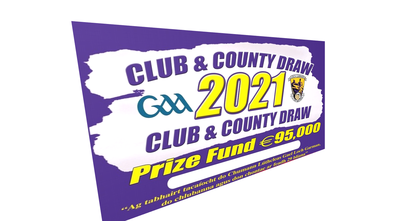 The First of three 2021 CLG Loch Garman Club & County Draw took place tonight in Chadwicks Wexford Park, Congratulations to all the winners here